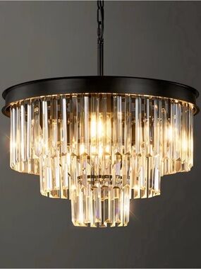 Black Crystal Chandelier For Dining Roomi